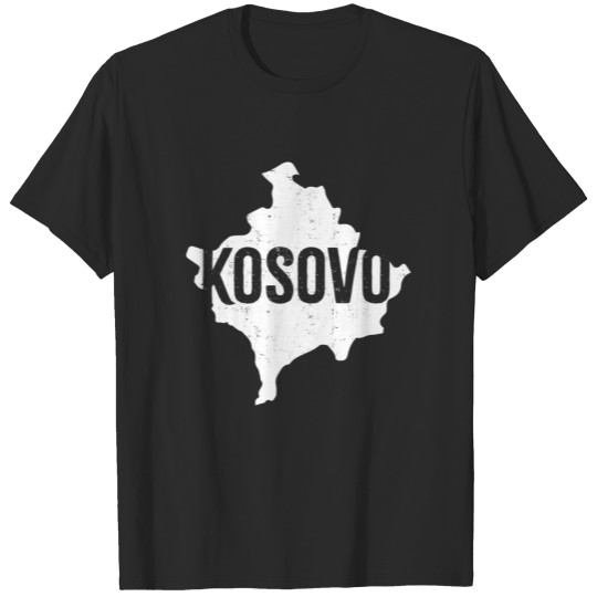 Kosovo Country Map in Grunge Design Cool Gift Idea T-shirt