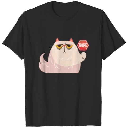 Big Cat Traffic Sign Cat Friend Gift T-shirt