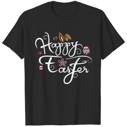 Happy Easter Tattoo Floppy Ears Bunny Eggs T-shirt
