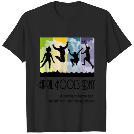 Funny April Fools Day Jump For Freedom Design T-shirt