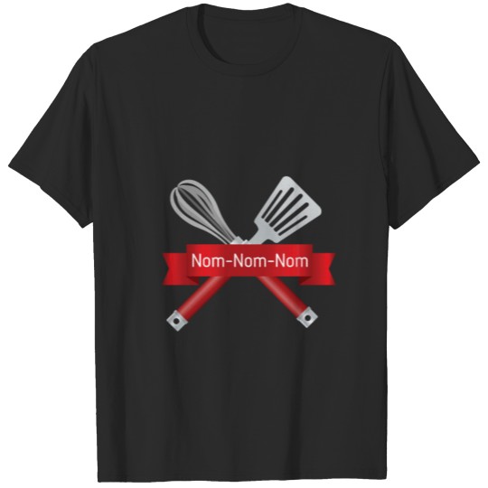 Funny Cooking Illustration - Nom Nom Nom T-shirt