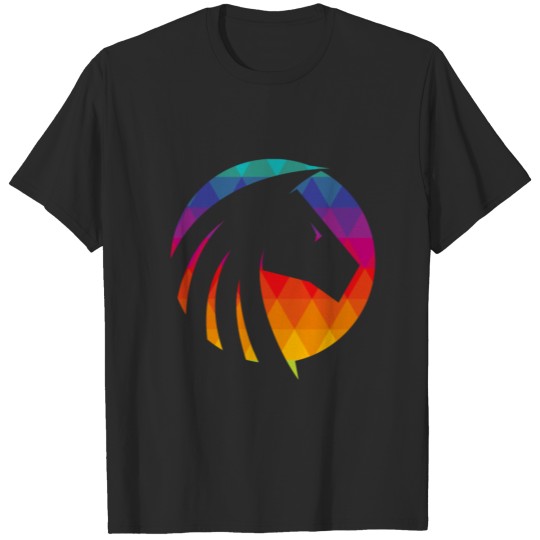 horse rainbow colors T-shirt