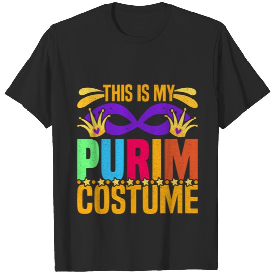 This Is My Purim Costume T-Shirt Funny Costume Tee T-shirt