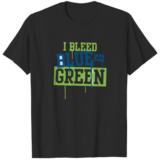 I Bleed Blue and Green T-shirt