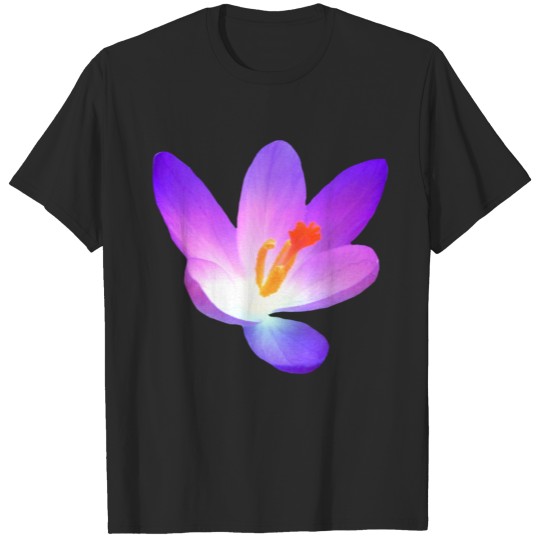 bright, purple, crocus, flower, crocuses, blooms T-shirt