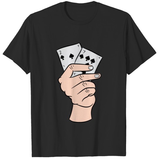Card Game Two Seven Pik Poker Hand T-shirt
