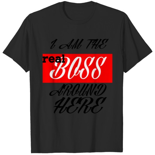 i am the boss here, real boss, couple, wife, T-shirt