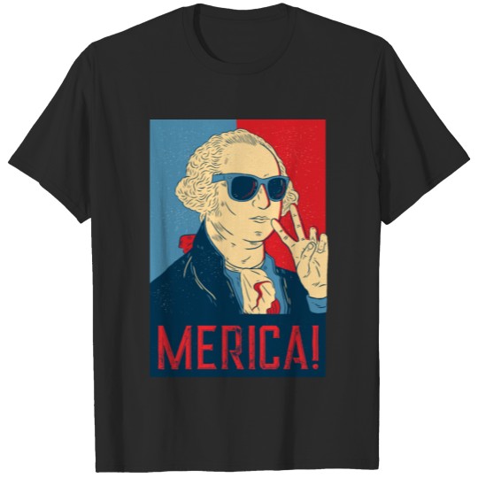Merica George Washington 4th Of July America T-shirt