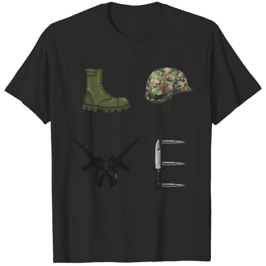 Patriotic Military Veteran Love 4th Of July Gifts T-shirt