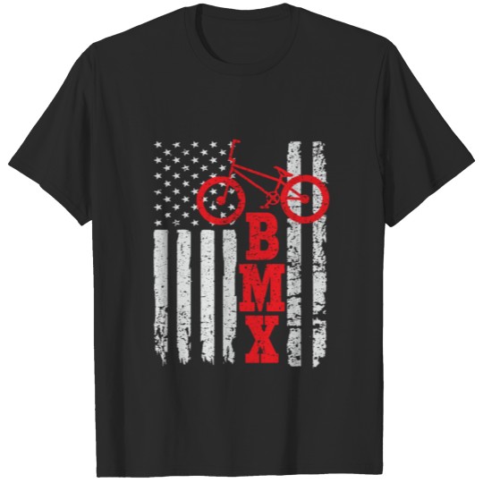 BMX Shirt USA American Flag Sport Fan Bike Biking T-shirt