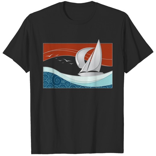 Sailing on the sea - Sailing boat - Regatta - lake T-shirt