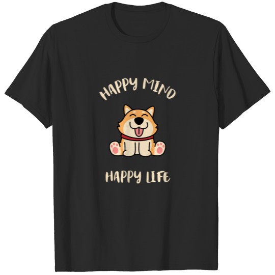 Cute Shiba Inu Dog Happy Happiness Gift Idea T-shirt