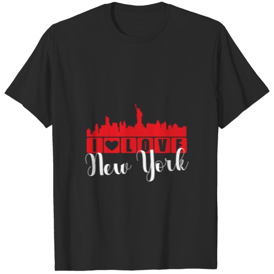 I Love New York Skyline NYC Big Apple Gift T-shirt