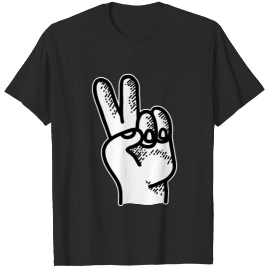 V Sign Peace Gesture Victory T-shirt