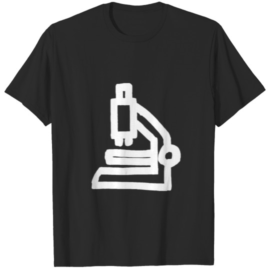 microscope white biology research microbiologist T-shirt