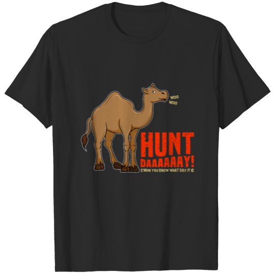 Camel Hunting africa arab dromeda hunter gun gift T-shirt