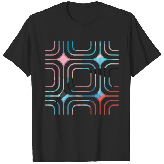 Abstract Pipe Squares T-shirt