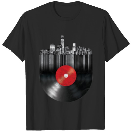 New York City Skyline Vinyl Record NYC T-shirt