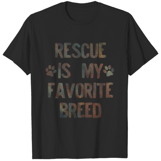 Rescued Dog Rescue Is My Favorite Faded Rainbow T-shirt