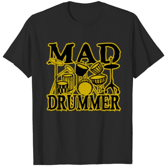 Mad Drummer - Rock and Jazz Music T-shirt