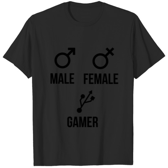 Gender Male Female Gamer Sign Icon Funny T-shirt