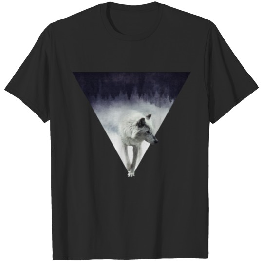 Wolf on the edge of the p T-shirt