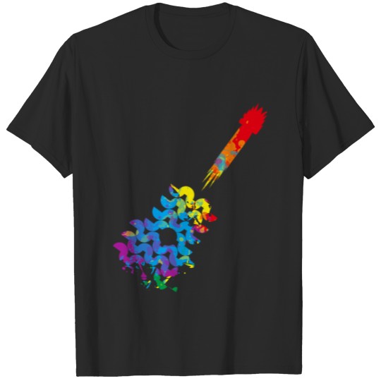 Colorful Geometric Acoustic Guitar T-shirt