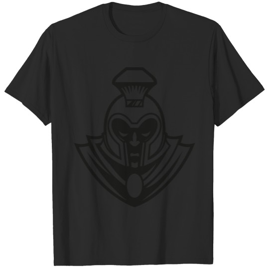 Shape spartan warrior head logo tatoo vector image T-shirt