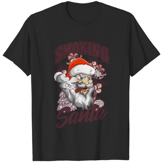 SMOKING SANTA Hipster Christmas Gift For Pipe Smok T-shirt