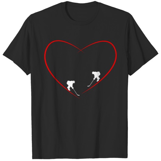 Heart Love Hockey Gift T-shirt