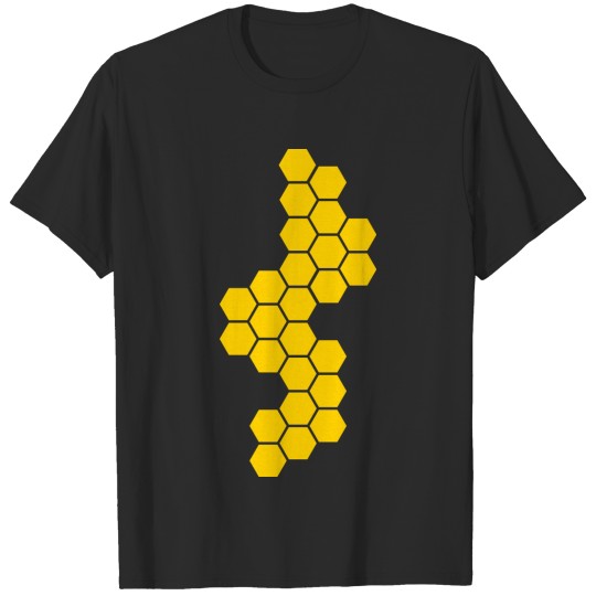 pattern honey honeycomb bee T-shirt