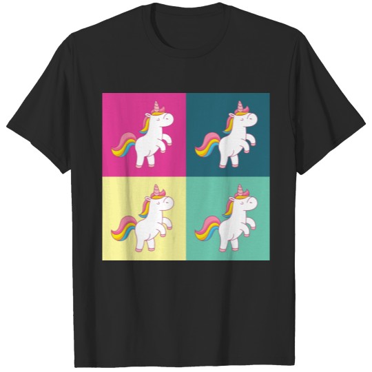 Pop Art Shirt Unicorn Graphic Art Retro Gift Tee T-shirt