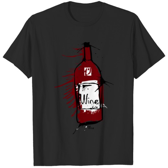 Red Bottle of Wine T-shirt