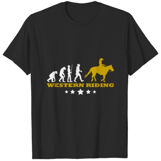 Western Riding Cowboy Bucking Horse Evolution T-shirt