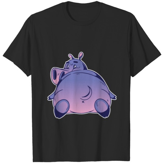 Hippo butt cartoon funny hippo backside T-shirt