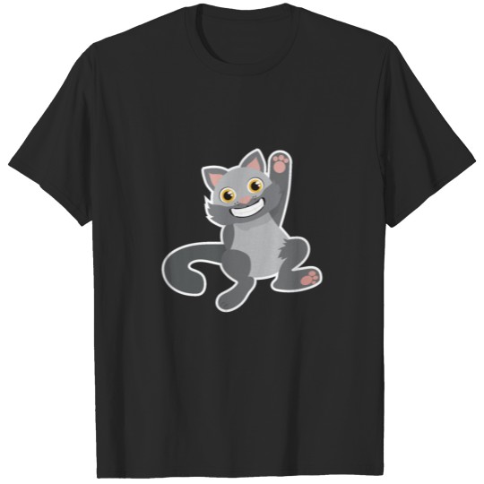 Hands Up Cat School Student Funny Gift Idea T-shirt