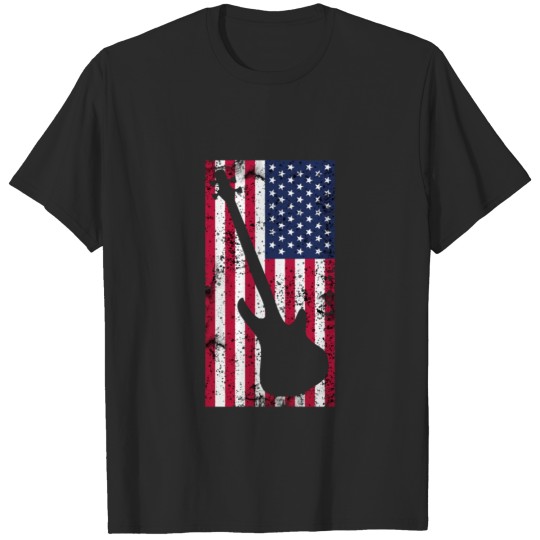 Bass Player gift AMERICAN FLAG BASS Player patriot T-shirt