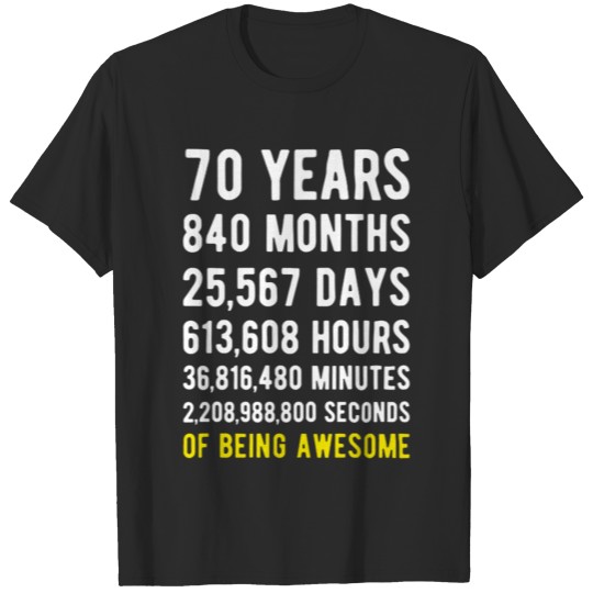 70th birthday tshirt 70th Birthday Shirt 70 Year T-shirt