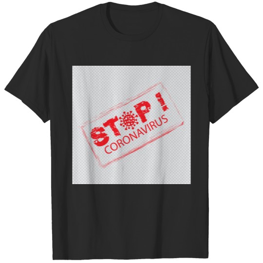 Stop corona virus seal stamp T-shirt