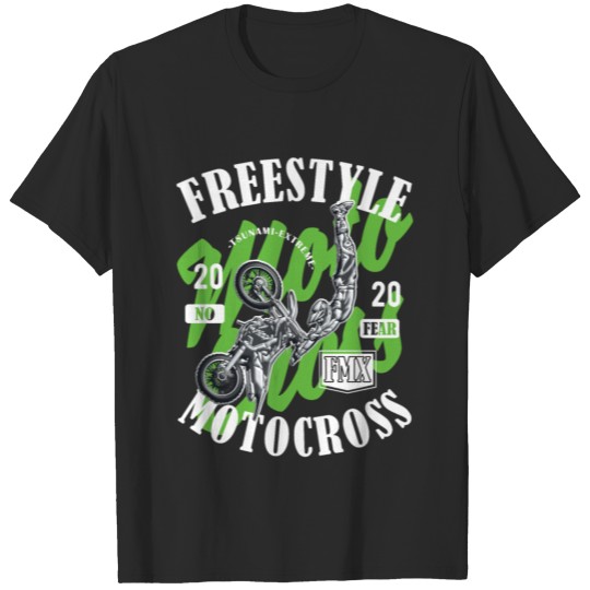 Freestyle Motocross FMX No Fear Green T-shirt