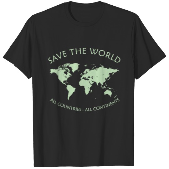 Save The World Map Of The World T-shirt