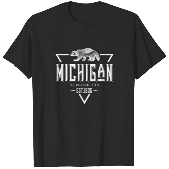 Michigan The Wolverine State Est. 1805 Stylish Art T-shirt