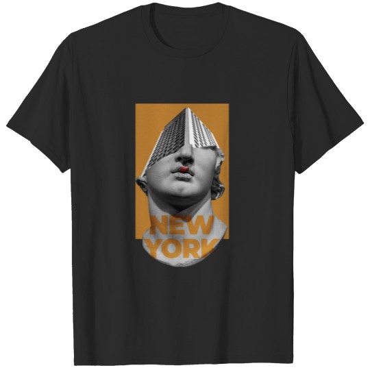 I love New York abstract statue building T-shirt