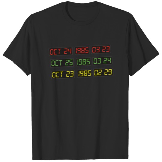 Back to the 80s by Time Travel Machine T-shirt