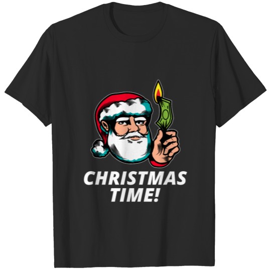 Burning Money Stress Christmas Time Gift Idea T-shirt