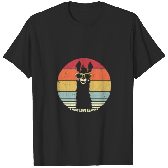Llama Retro I Just Love Llamas T-shirt