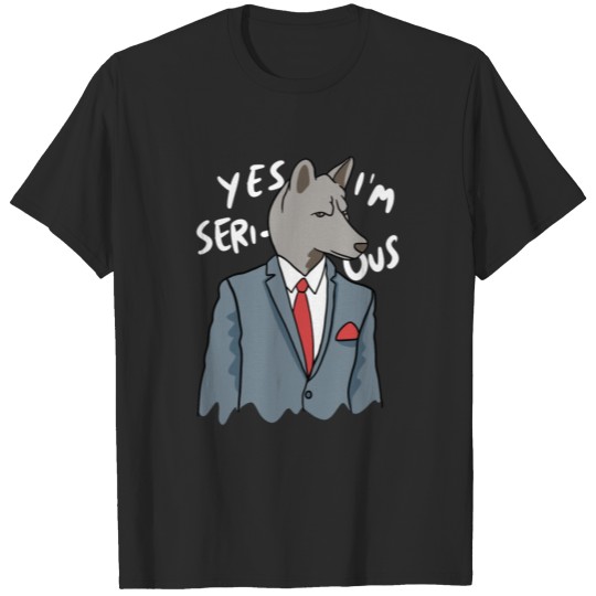 Wolf in a Suit - Funny Whimsical Animal T-shirt
