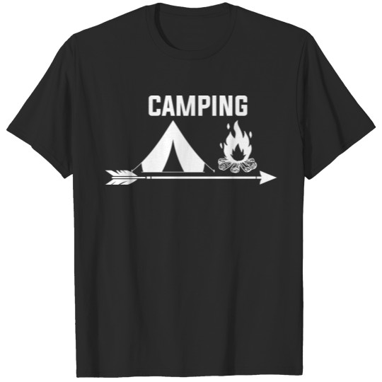 camping fire tent T-shirt