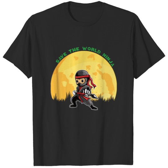 Retro Save the world Ninja T-shirt