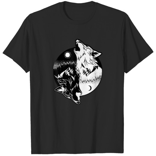 Wolf Yin Yang Shirt Skoll Shirt Yin Yang Shirt Tri T-shirt